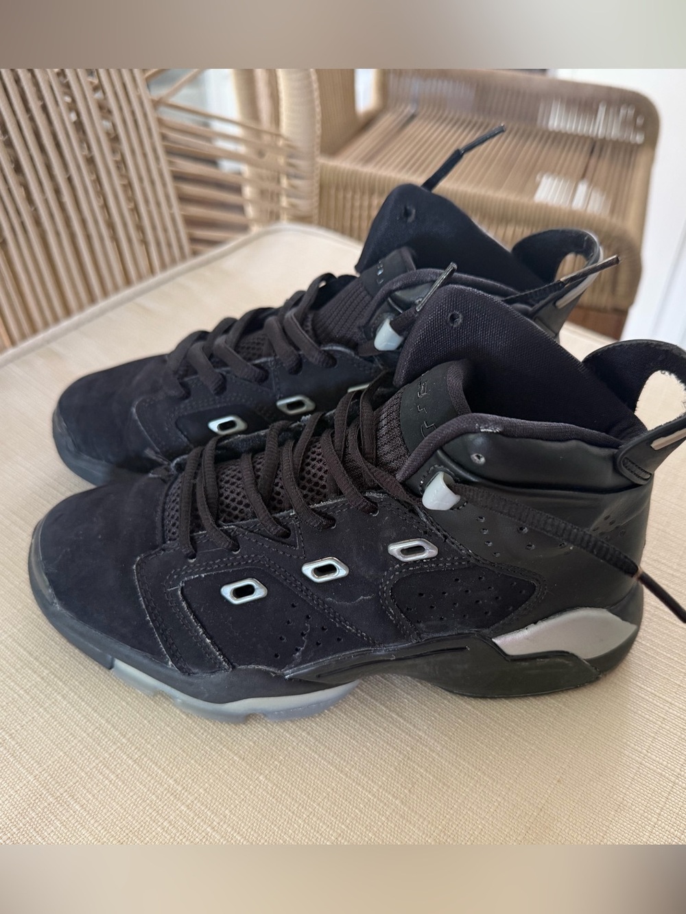 Air Jordan 6-17-23 'Black Metallic Silver' Boys Sneaker